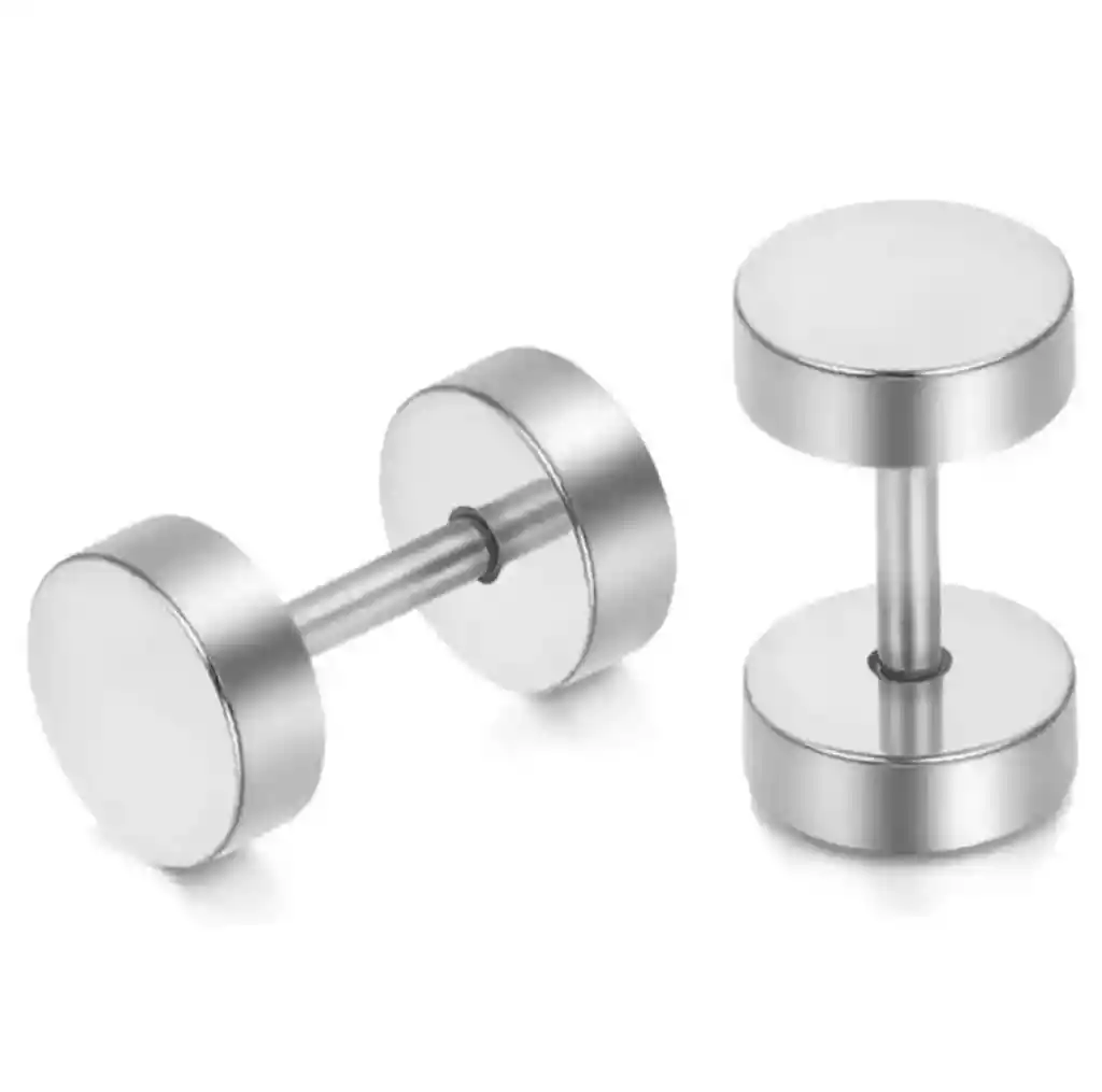 Aros Acero Moda 6mm Juvenil Sin Genero Barbell