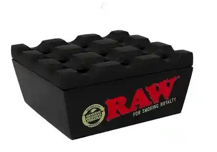 Cenicero Raw Metalico Negro Anti Viento (regal Ashtray)