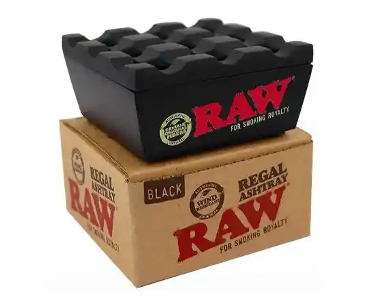 Cenicero Raw Metalico Negro Anti Viento (regal Ashtray)