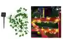 Guirnalda De Luces Led Solar Hojas De 10 Mts Enredadera