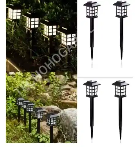 Pack X10 Luz Solar Con Estaca Exterior Tierra Jardín