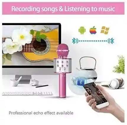 Micrófono Parlante Karaoke Bluetooth Inalámbrico Varios Colo