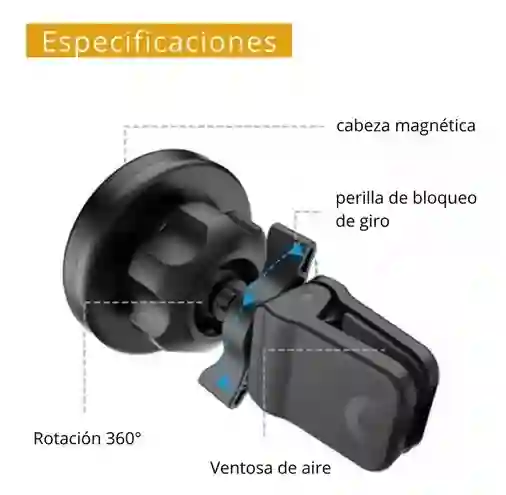 Soporte Magnético Celular/ Smartphone A La Rejilla Del Auto