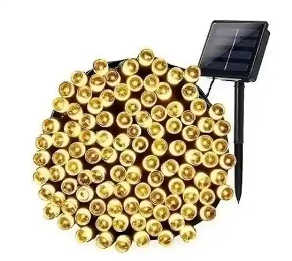 Guirnalda Led Solar X3 Fria 100 Led Luz 10 Metros Ext E Int