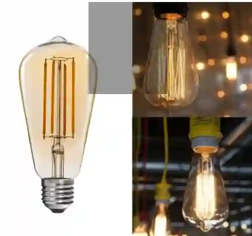 Ampolleta Led 4w Vintage Filamento Luz Cálida Ahorradora