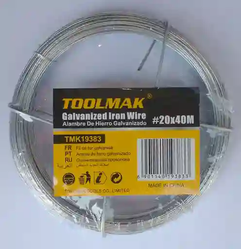 Alambre De Hierro Galvanizado #20x40m Toolmak