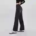 Pants Flare Cierre Gris 40