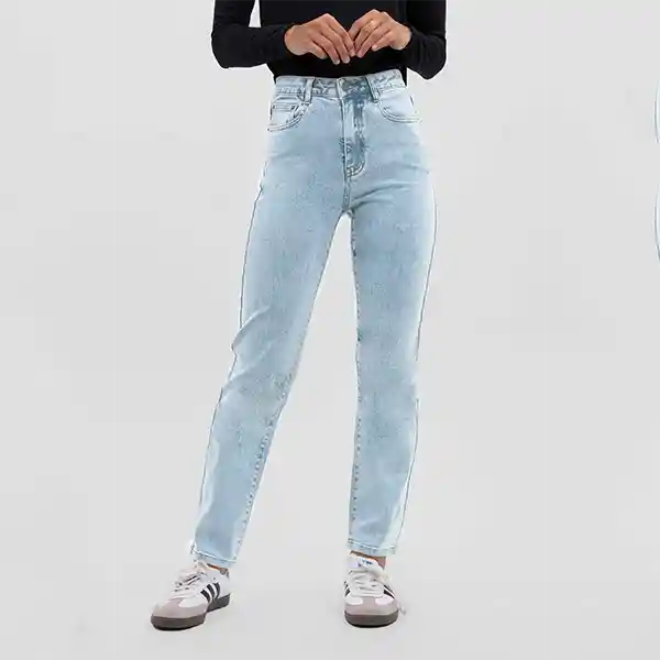 Pants Recto Azul Claro 38