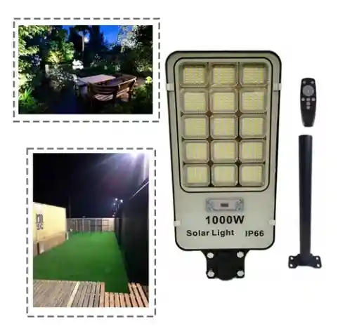 Foco Solar 1000watt Alumbrado Exterior Poste 420led Potencia