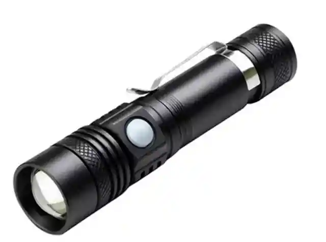 Linterna Led 3000 Lumens Recargable Con Zoom Resiste Lluvia