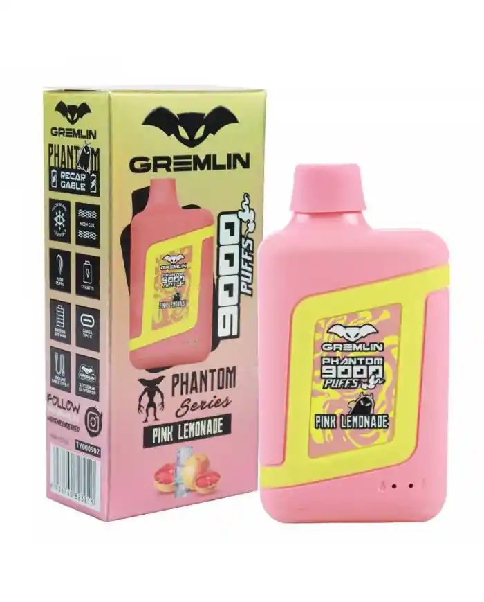 Vaper Pink Lemonade 9000 Puffs 5% Phantom Series - Gremlin