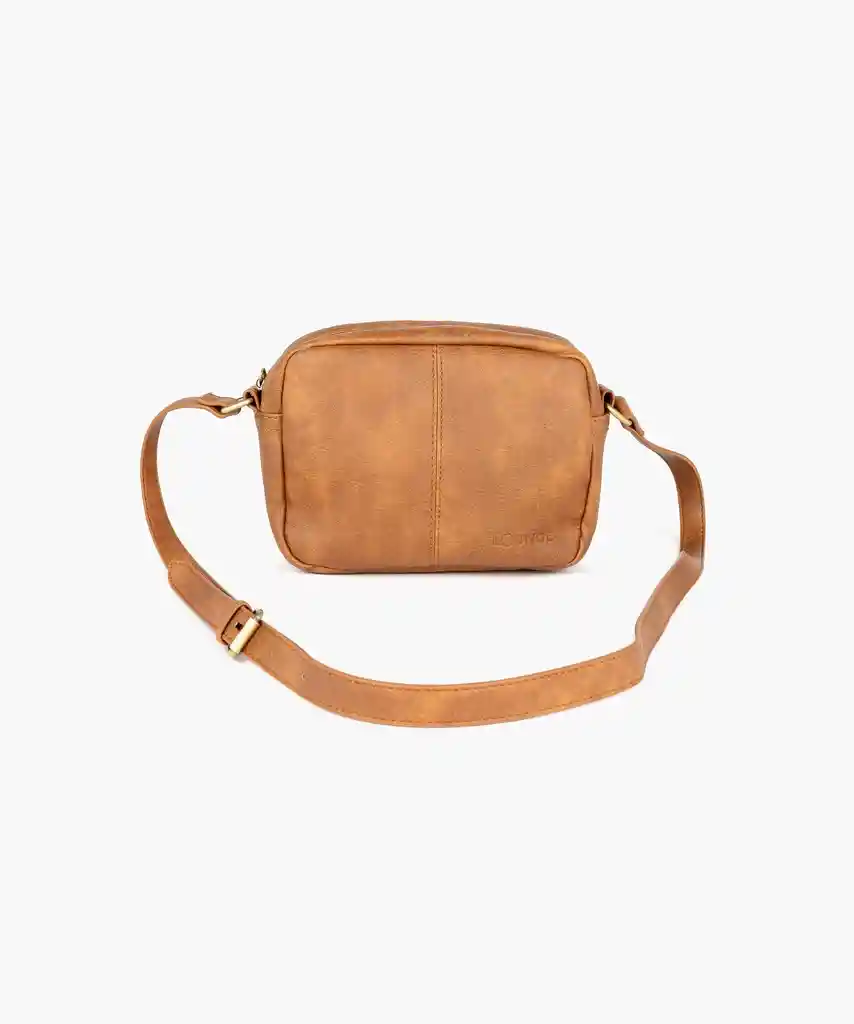 Cartera Bandolera Mujer Detalle Costuras Café