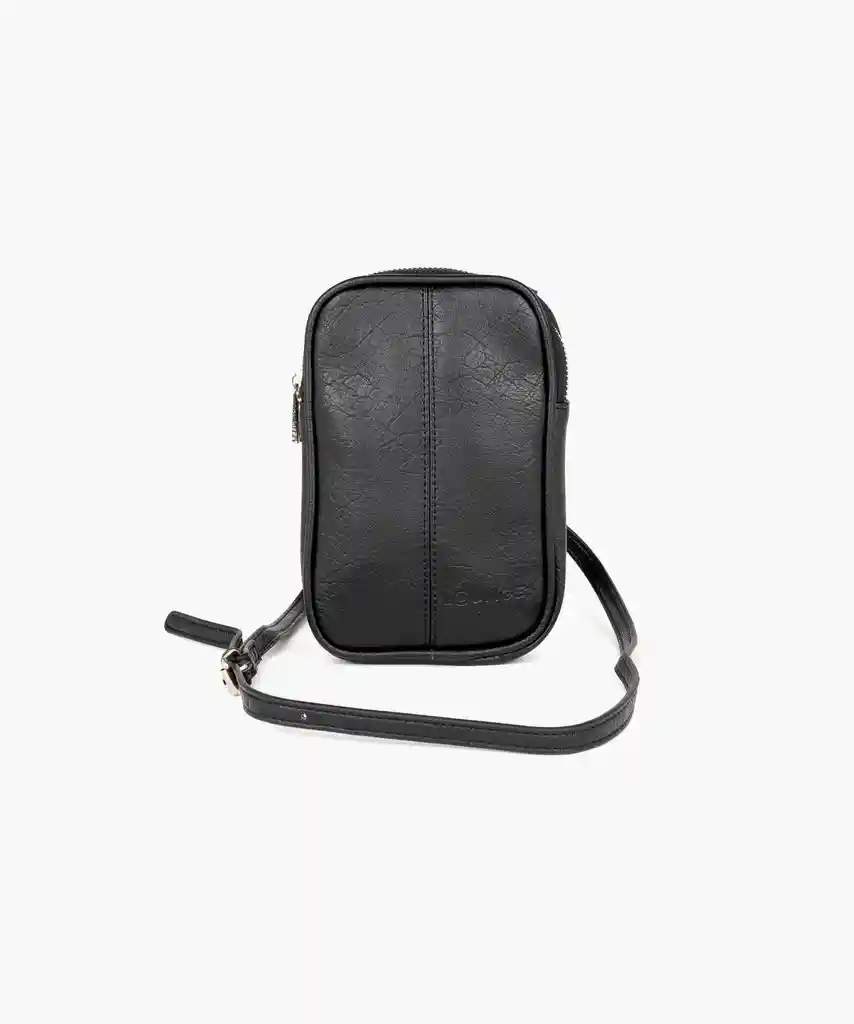 Mini Cartera Mujer Detalle Costuras Negro