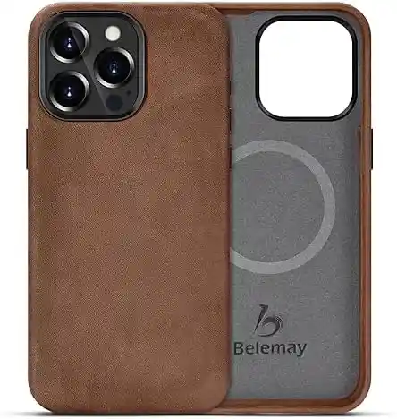 Carcasa De Cuero Magnetica Para Iphone 12 Pro