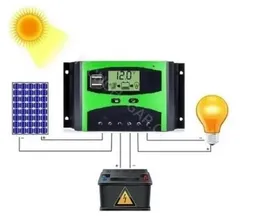 Controlador De Carga Regulador Solar Digital 12v 24v 60a