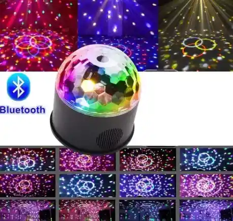 Parlante Bluetooth Proyector Bola Disco Luces Led Fiesta