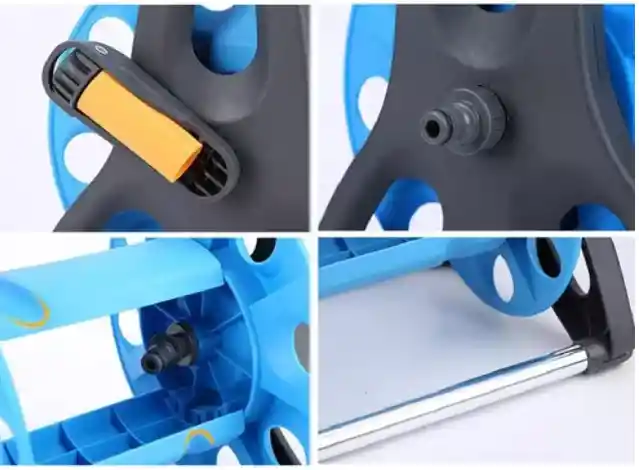 Manguera Con Riel Retráctil Para Jardín Y Pistola 15 Mts