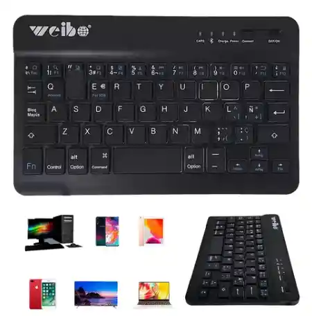 Mini Teclado Slim Inalámbrico Bluetooth Telefono Tablet Pc Agregar A Favoritos