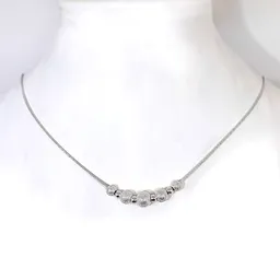 Collar Bolas Satinadas Plata Fina 925