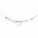 Collar Corazón Bolitas 45cm Plata Fina 925