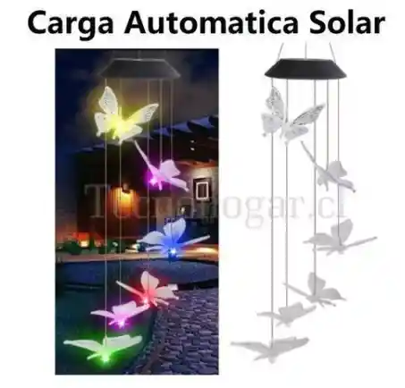 Lampara Jardin Colgante Solar Exterior Resiste Lluvia