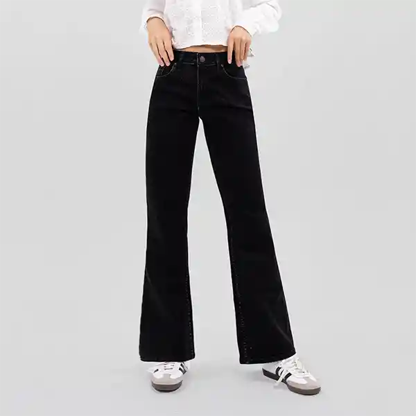 Pants Flare Negro 38