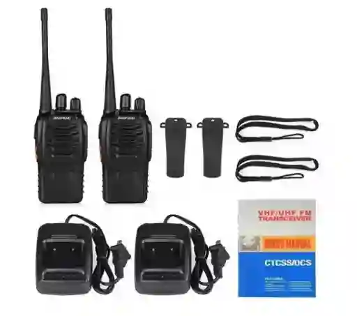 2 Radio Transmisor Walkie Talkie Bf-888s Baofeng Woki Toki