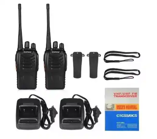 2 Radio Transmisor Walkie Talkie Bf-888s Baofeng Woki Toki