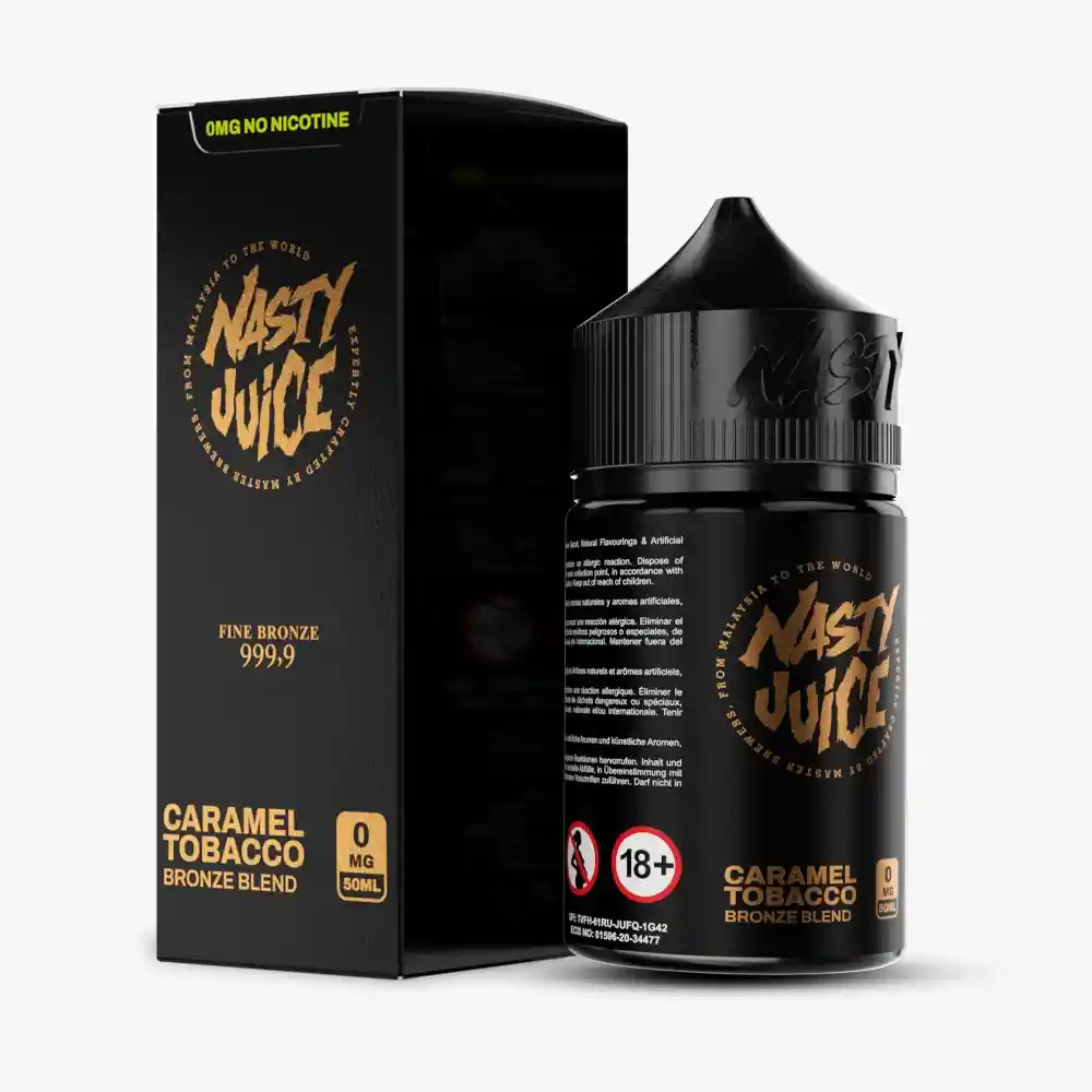 Nasty Juice Tabaco Bronze (tabaco Caramelo) O Mg Shortfill 50 Ml