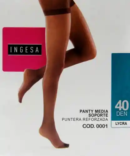 Panty Elasticada 40 Denier L-xl Negro