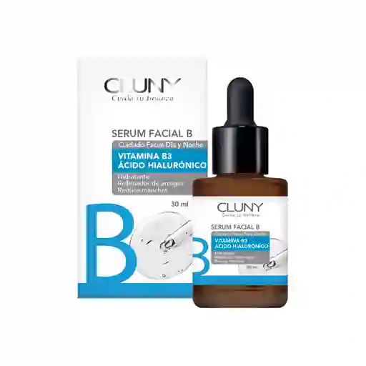 Cluny Serum Facial B - Vitamina B3 Niacinamida Y Acido Hialuronico 30 Ml