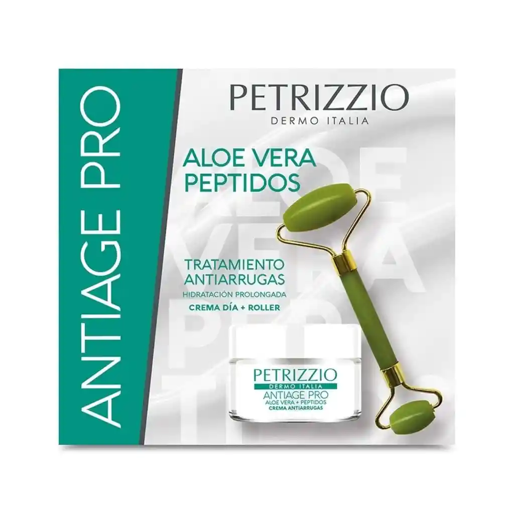 Set Crema Antiage Pro Aloe Vera Péptidos + Roller