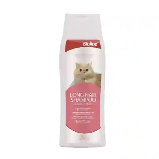 Shampoo Para Gato Pelo Largo Bioline 250 Ml