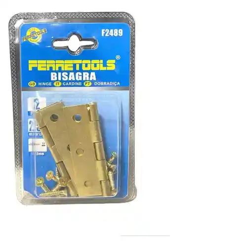 Bisagra Dorada Blister 2x1.2