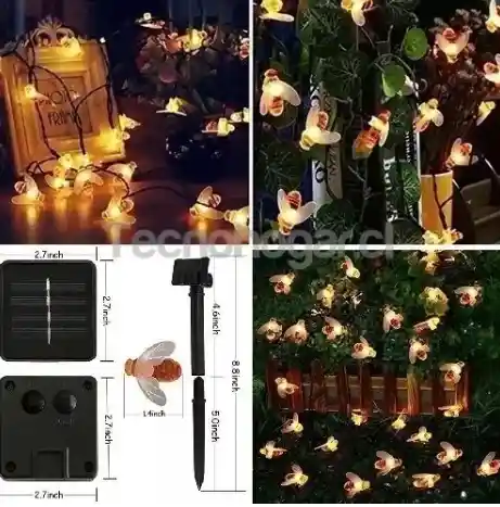 Guirnalda Solar De Abeja 5 Metros Exterior E Interior