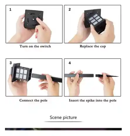 Pack X8 Luz Solar Con Estaca Exterior Tierra Jardín