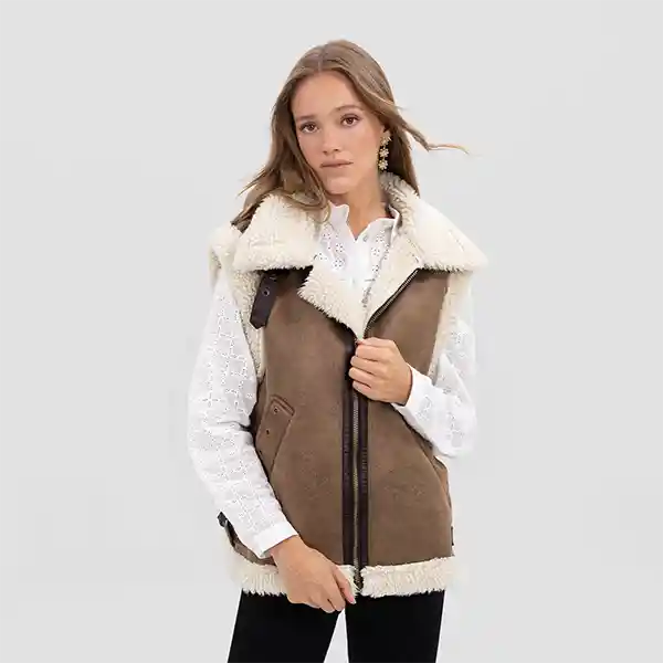 Chiporron Aviadora Sin Mangas Café L