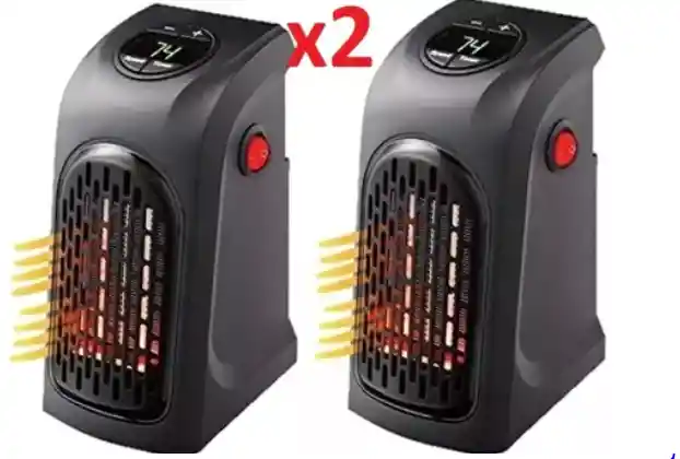 Pack X 2 Calefactor Portátil Electrico 400w + Adaptador