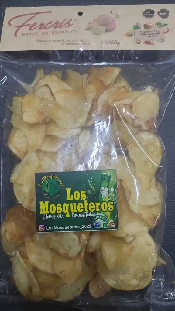 Papas Fritas Artesanales Sin Gluten Ajo 160g