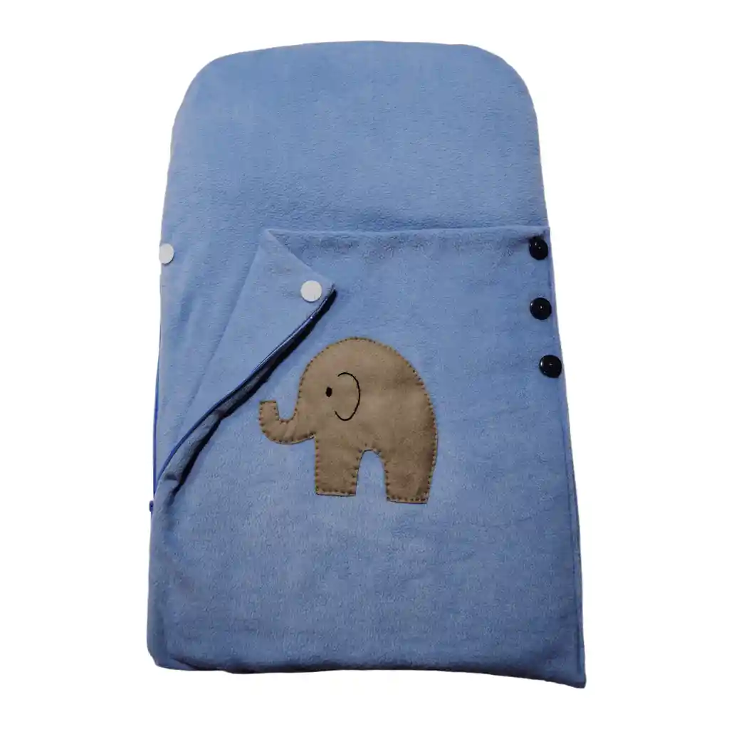 Saco De Dormir Azul Más Almohada Hipoalergénica Microporosa