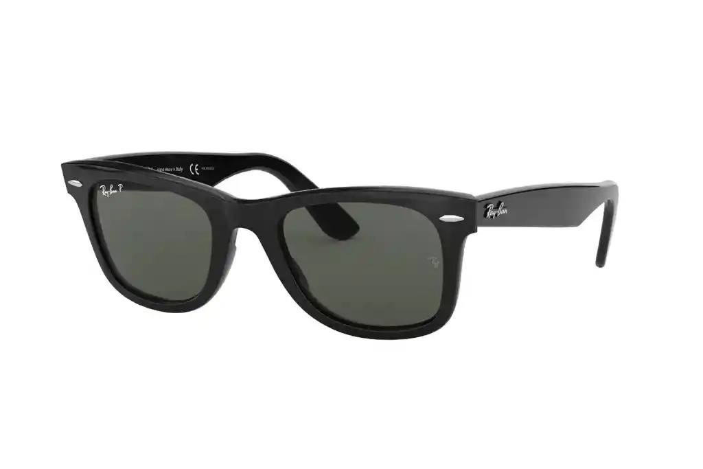 Lentes De Sol Wayfarer Polarizados Negro Ray-ban (talle L)