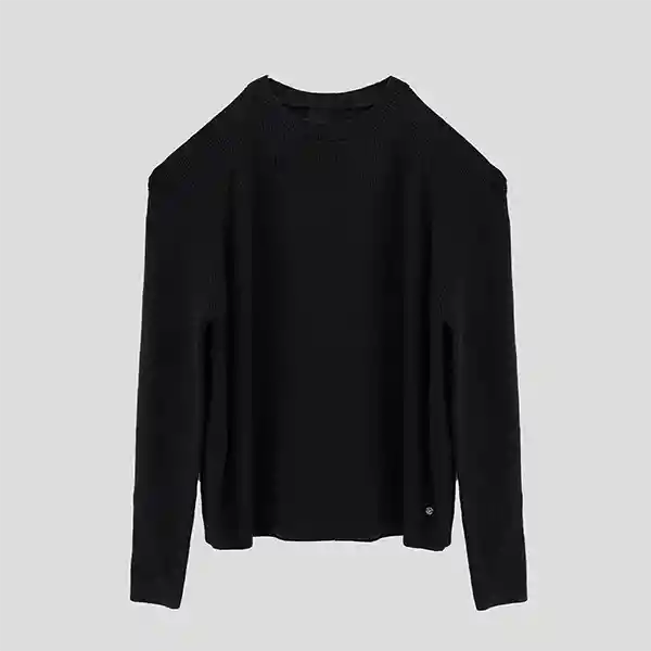 Sweater Sin Hombro Negro L