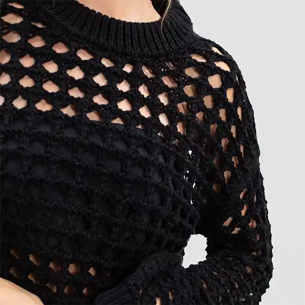 Sweater Calado Negro S