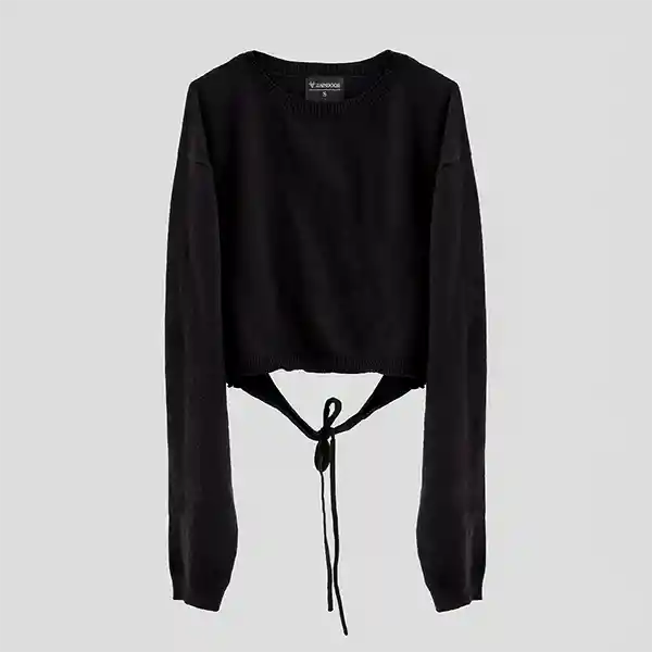 Sweater Espalda Abierta Negro Xs
