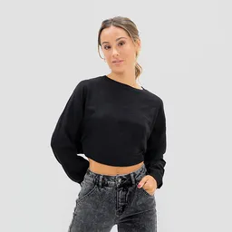 Sweater Espalda Abierta Negro M
