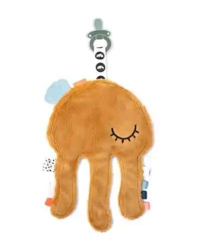 Done By Deer Mini Mantita C/porta Chupete Jelly Mostaza