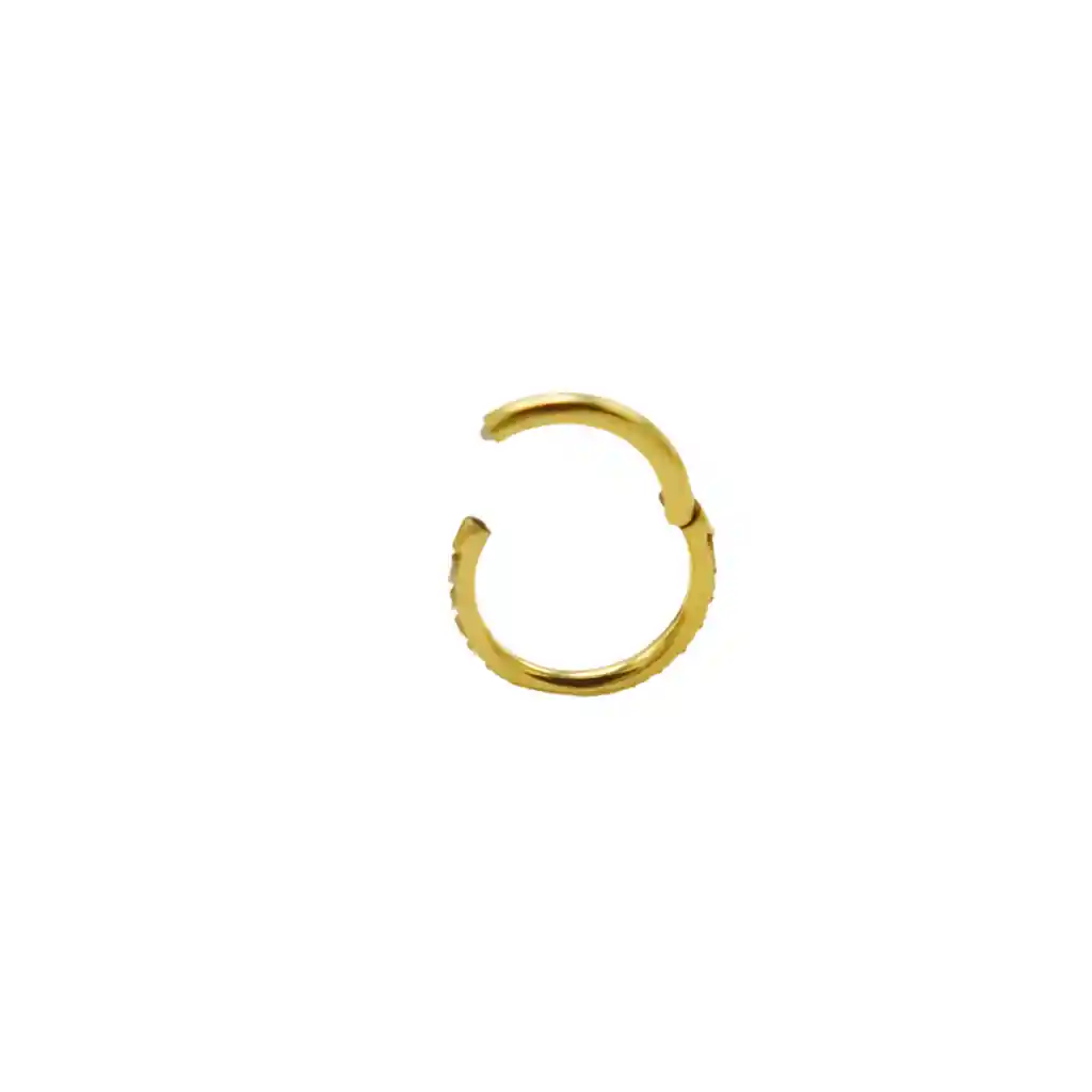 Piercing Septum 8mm Oreja Chapado En Oro Titanio Astm F136