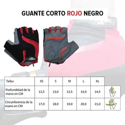 Guante Corto Onwheels! Rojo/negro