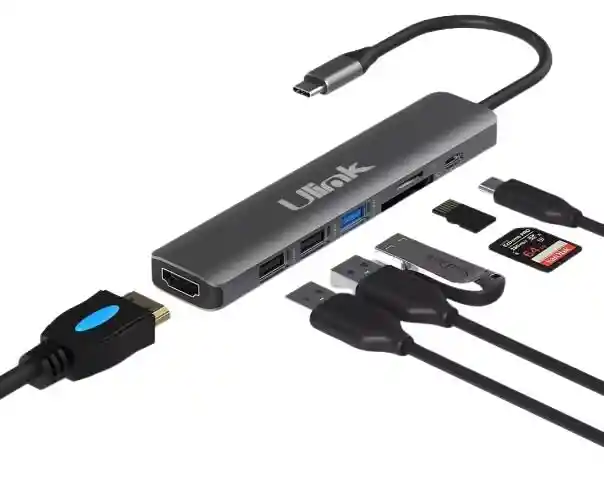 Ulink Adaptador Multipuerto Usb-c 7 En 1 Ul-adc701hrd