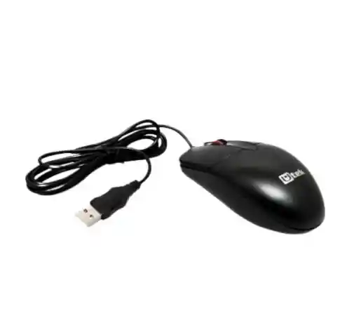 Utek Mouse Óptico C/cable Negro Ut-mo750u